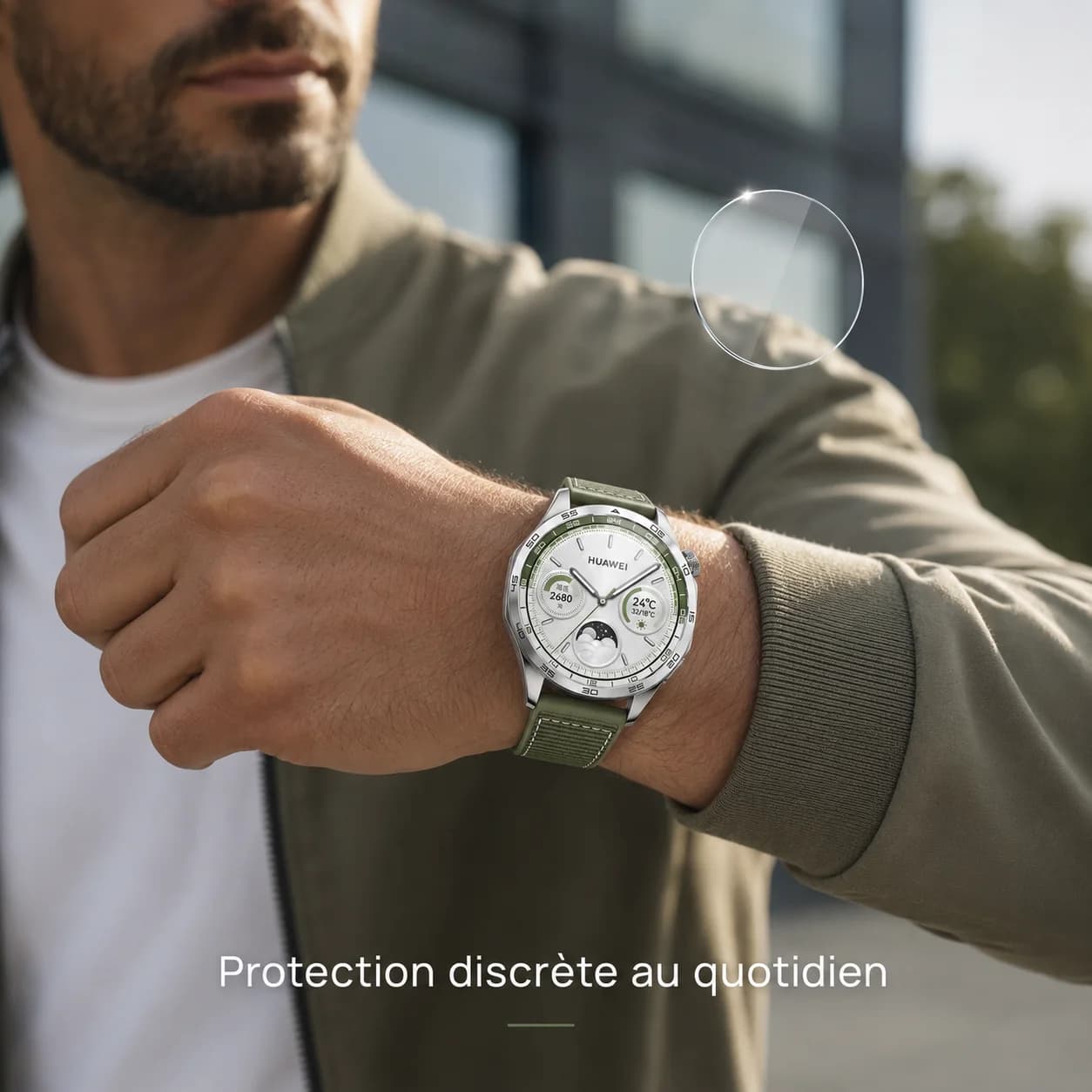 Verre Trempé HUAWEI Watch GT 4 / GT 5 / GT 5 Pro 46mm — Protection d'écran 9H (Pack de 4)