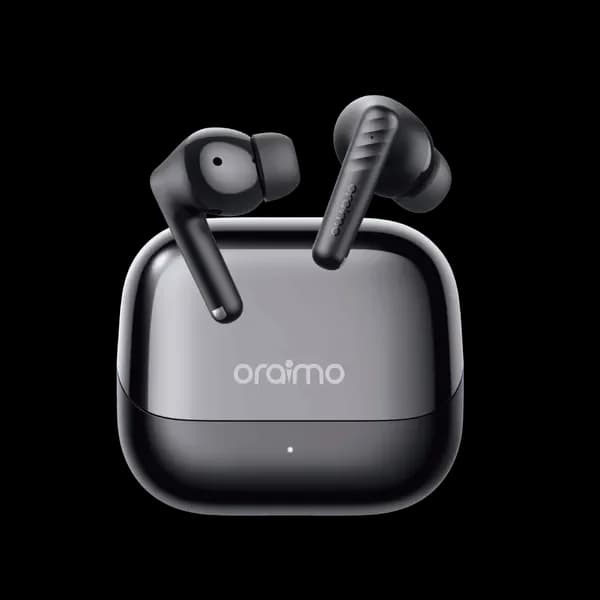 Oraimo SpaceBuds Neo+ — Écouteurs Sans Fil ANC, Audio Spatial Sound360, Bluetooth 5.4, Noir