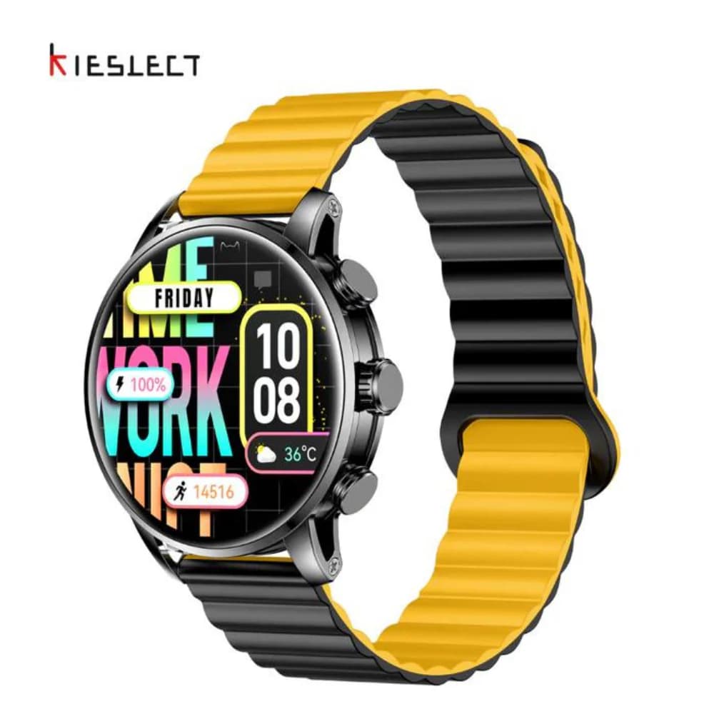 Kieslect Kr2 — Montre Connectée AMOLED 1.43" Appels Bluetooth, 2 Bracelets, 100+ Sports, IP68