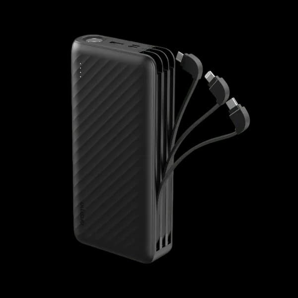 Oraimo Traveler Link 27 – Batterie Externe 27000mAh 12W avec 3 Câbles Intégrés