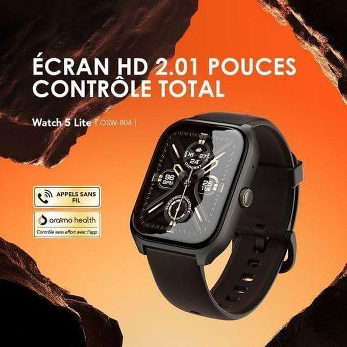 Oraimo SmartWatch Montre intelligente 5 Lite Écran Tactile HD 2.01 pouces